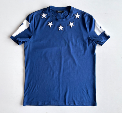 GIVENCHY Men's Blue T-Shirt with Star Patch Detail | eBay