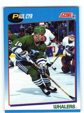 Paul Cyr 1991 Whalers Hockey Card