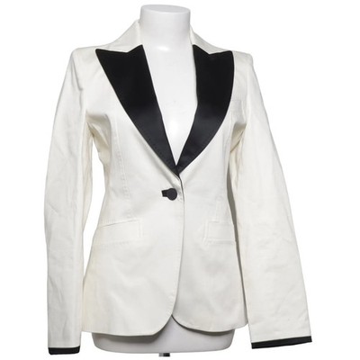 Roberto Cavalli at H&M, Blazer, Größe: 38, Weiß/Schwarz #I7Z