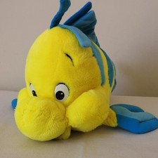 Vintage Disney Little Mermaid Flounder Fish plush doll Resorts 90s