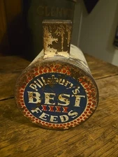 Antique Pillsbury's Best Feeds Advertising General Store Scoop 9" Long 4" Round