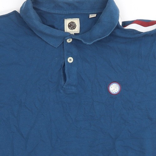 Poloshirt Herren blau hübsch grün Größe S Kurzarm Freizeit - Bild 10 von 12