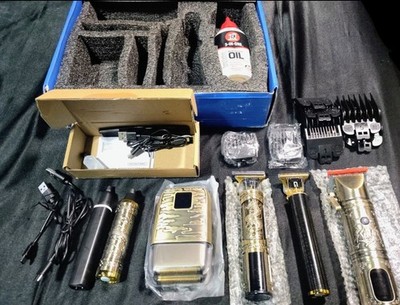 Men's Gold (6) PCs Hair And Grooming Set 