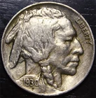 1930 Buffalo Nickel 5c US Coin Philadelphia Mint