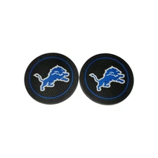 Car Cup Holder Coasters, 2-Pack Non-Slip Silicone Pads, Detroit Lions