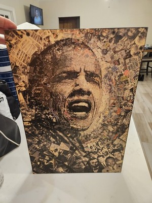 '' I Am Not A Perfect Man '' Signed By 00 Soho Nyc 2011 Print On Wood