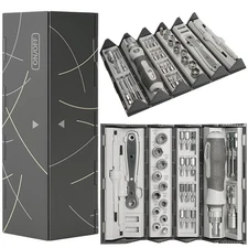33/126 in 1 Precision Electronics Repair Set with Roll Case Magnetic Bit Driver