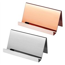 Metal Business Card Holder Name Tag Display Rack Display Stand Table Organizer.