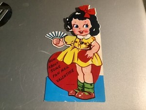valentine card vintage/1950’s