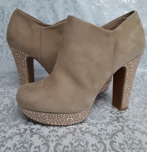 gianni bini kianne suede platform block heel booties