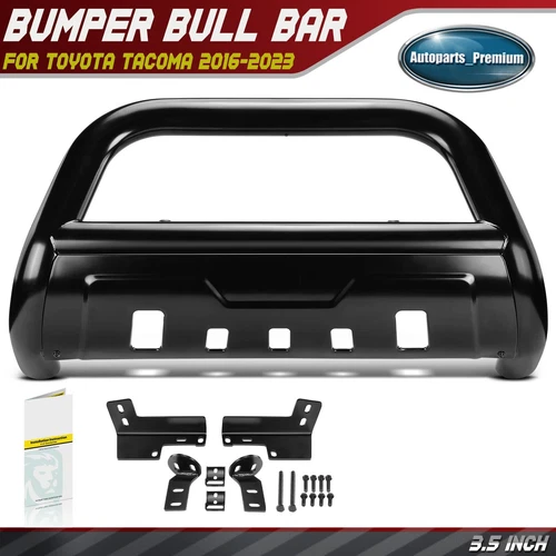 3.5" Bull Bar Bumper Grille Guard with Skid Plate for Toyota Tacoma 2016-2023