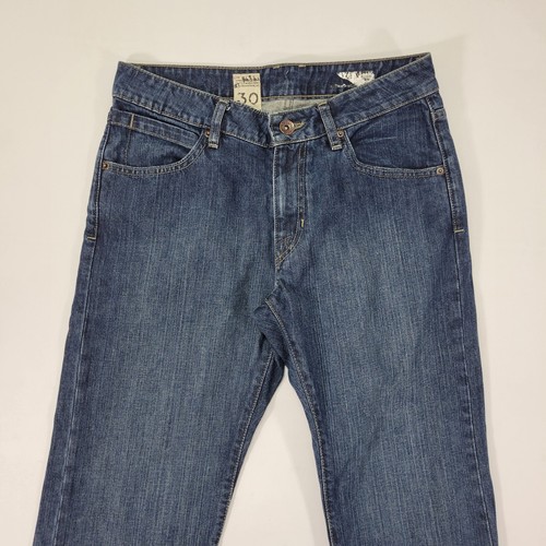 Volcom Men's Denim Blue Jeans BROADWEAR Distressed Size 30 x 32" inseam - Picture 2 of 12