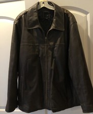 Vintage 1980's  Soft Brown Leather Jacket with moniker "M" on label