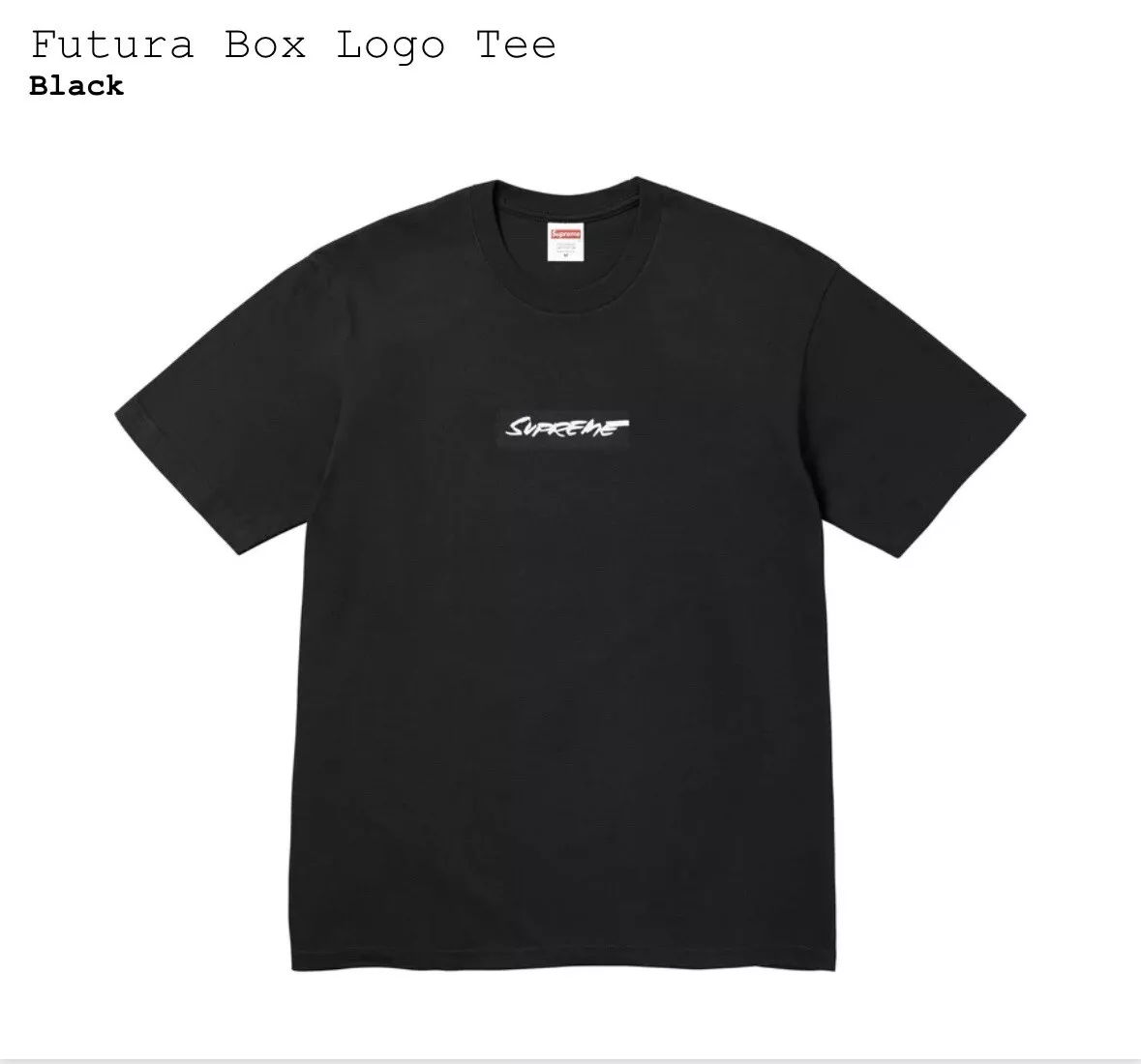 T shirt logo Supreme x Futura Box flambant neuf   Noir   Taille M   SS24