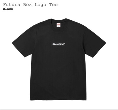 Brand New Supreme x Futura Box Logo Tee T-shirt - Black - Size M