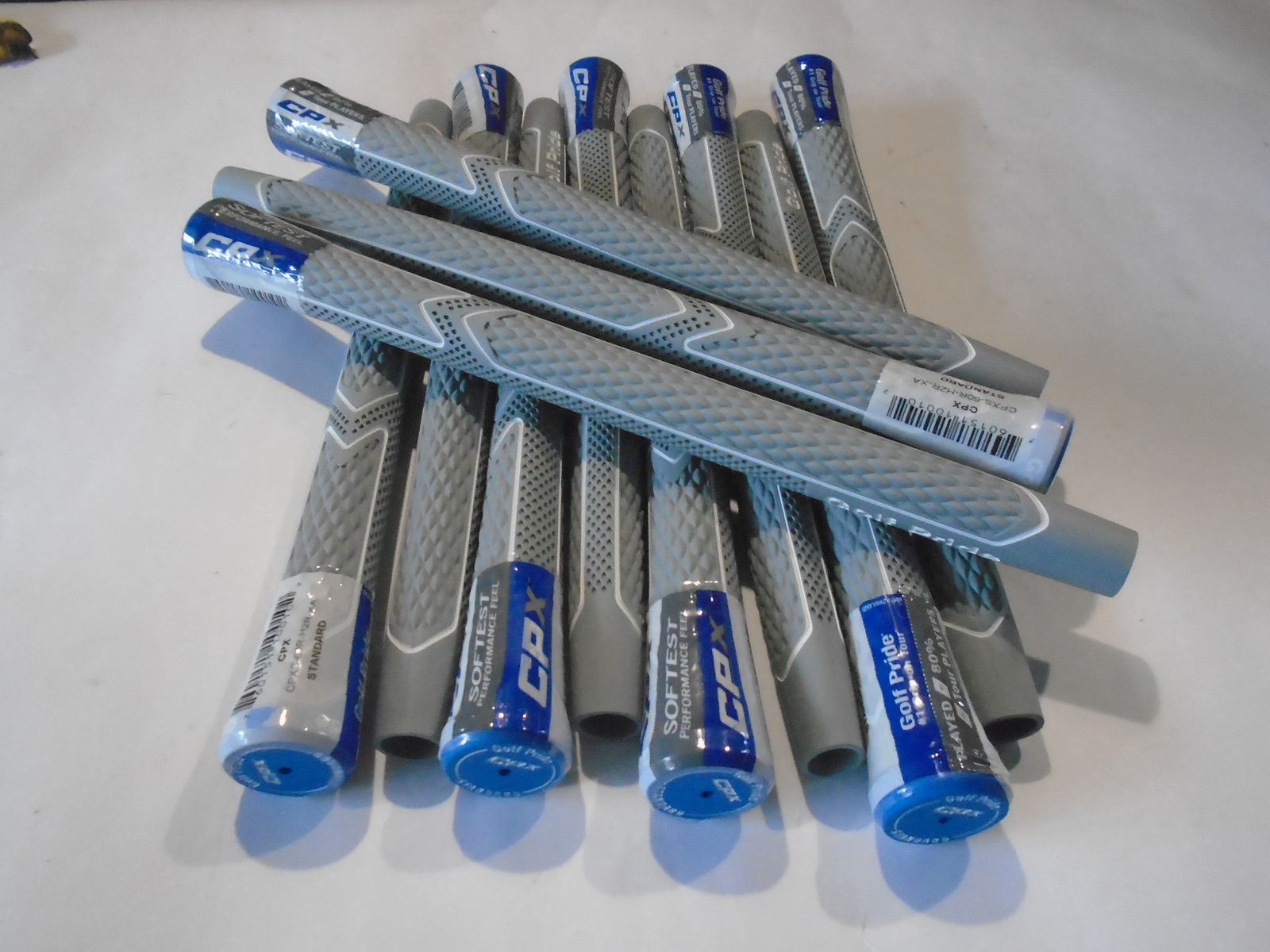 NEW 100% GENUINE GOLF PRIDE CPX GRIPS ~ STANDARD SIZE ~ GREY/BLUE