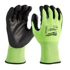 Milwaukee Cut Level 3 Men's Polyurethane Dipped Gloves Yellow Large