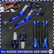 Motorcycle Handle Grips Cap Brake Clutch Levers Set For SUZUKI HAYABUSA GSX1300R