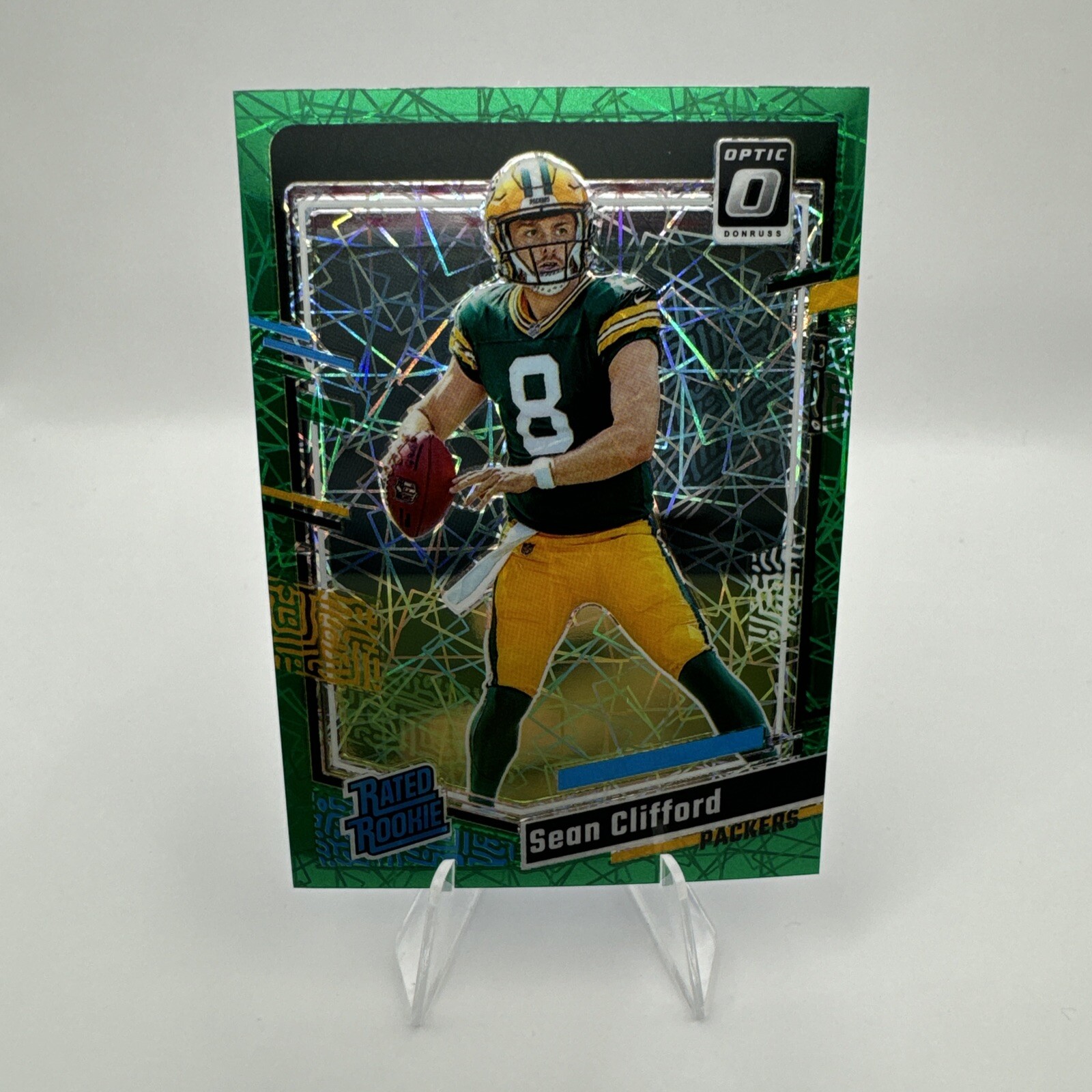 2023-24 Donruss Optic Sean Clifford Green Velocity Prizm Rated Rookie #242