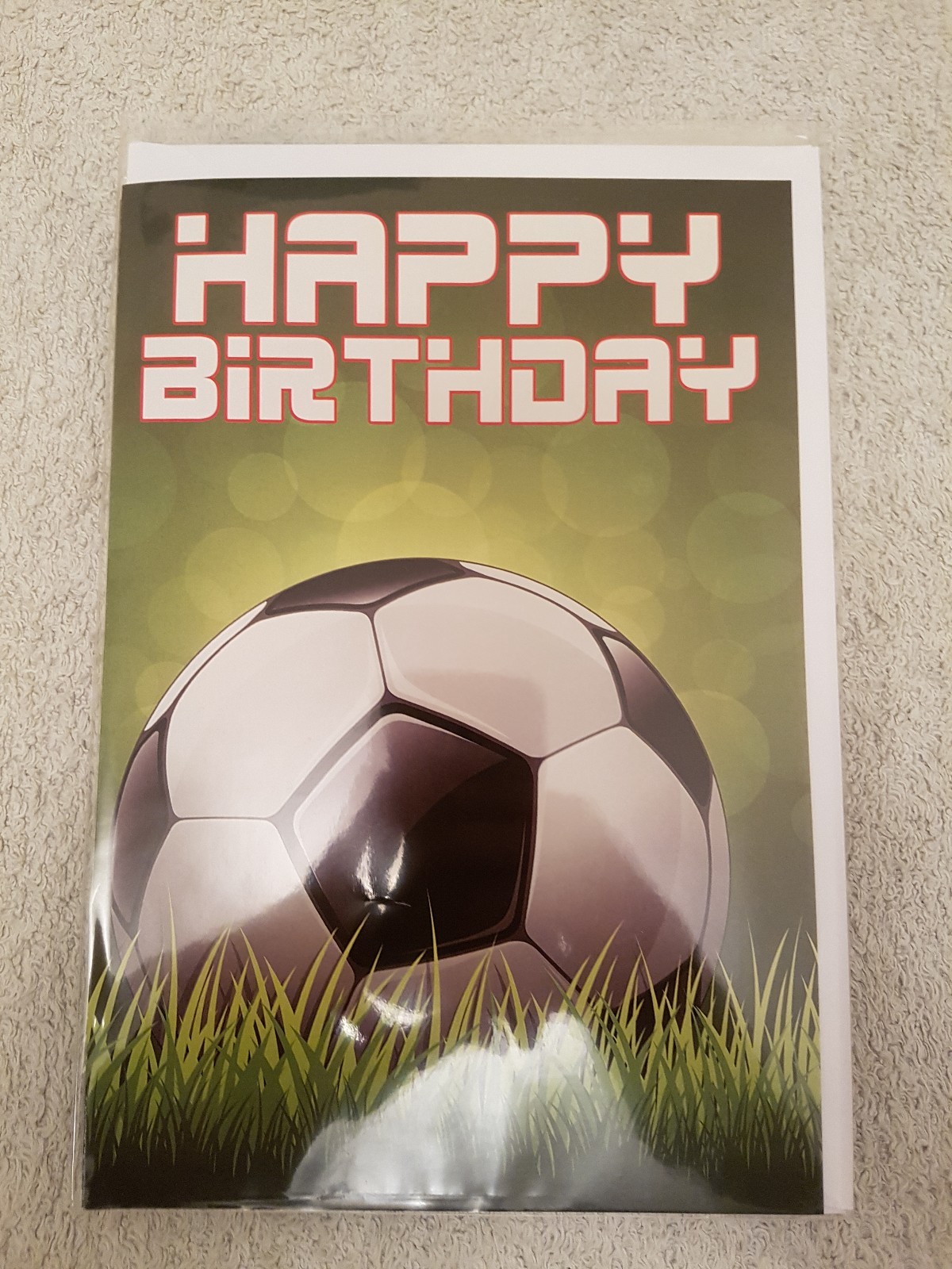 Fußball Geburtstag Wunschkarte. Fußballthema. A5 Größe