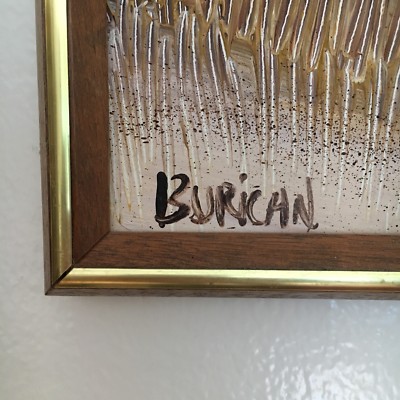 Jeanette Burican Mid-century Strong Impasto Oil Painting on