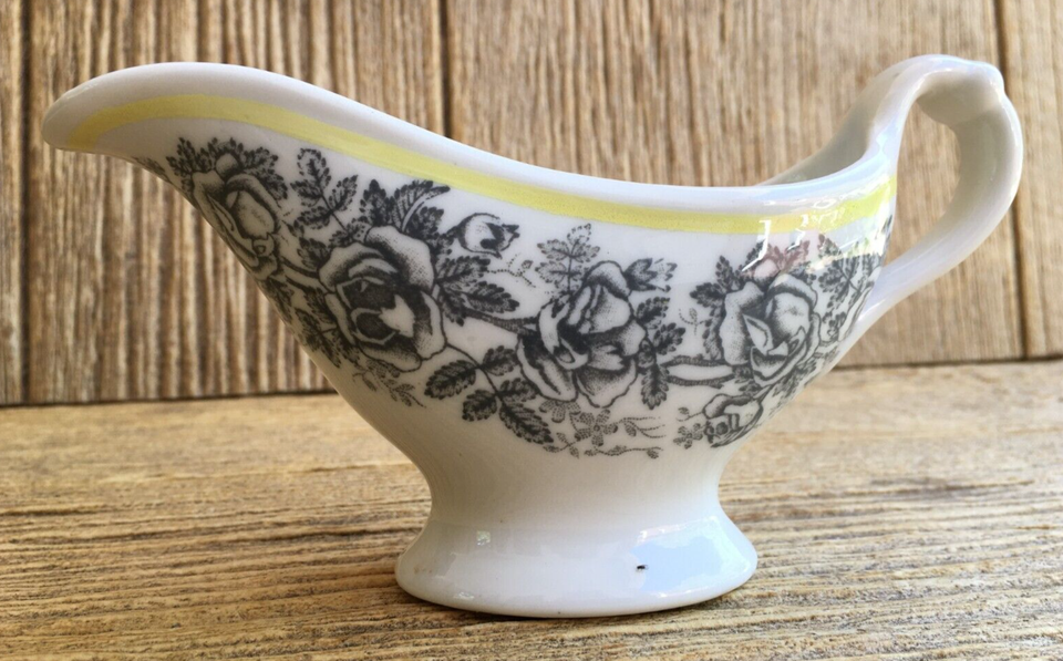 McNicol West Virginia Individual Restaurant Ware Gravy Boat Bowl Gray