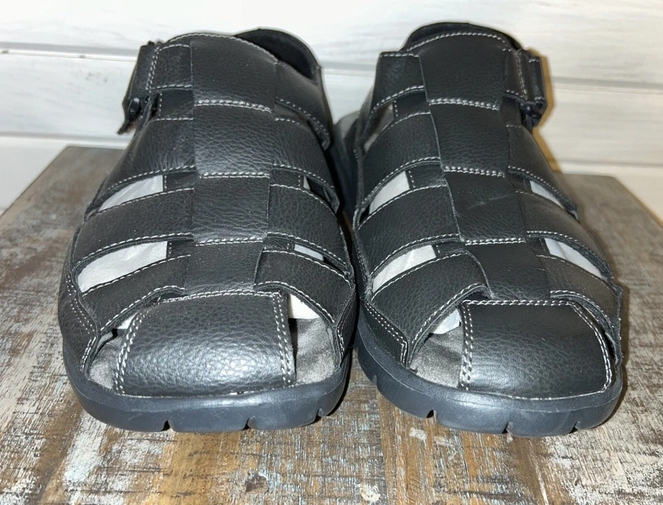Sandalias DEXTER Talla 14 Negras TUCSON Confort Pescador Espuma con Memoria Ajustables Usadas en Excelente Condición Foto 3 de 4