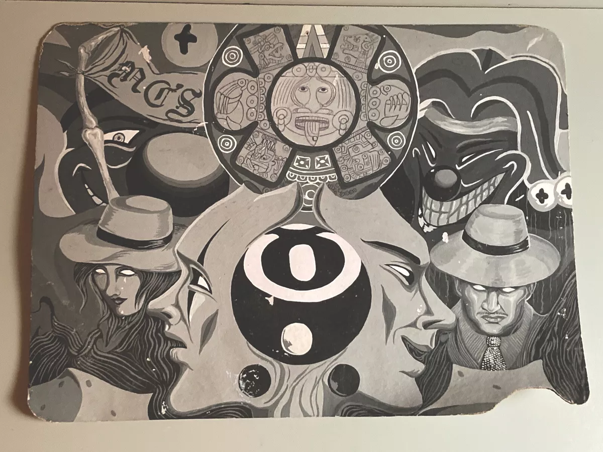 MG'S Mexican Prison Art Gang Pachuco 20" x 15" Gouache Painting Crescent  Board | eBay
