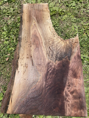 crotch grain black walnut slab #1100