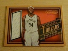 2013-14 PANINI TIMELESS TREASURES PAUL PIERCE GAME USED TREASURED THREADS NETS