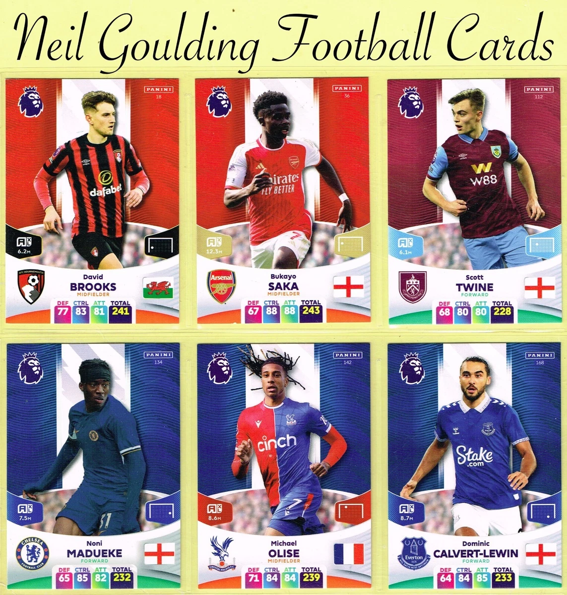 Panini Adrenalyn XL 2024 ☆ PREMIER LEAGUE 2023-24 ☆ Football Cards #370 to  #468