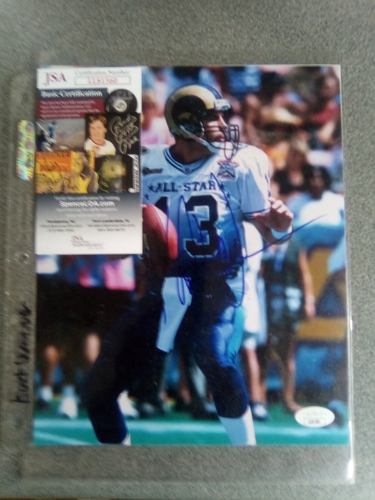 Kurt Warner Autographed Signed 8x10 Pro Bowl Photo JSA 