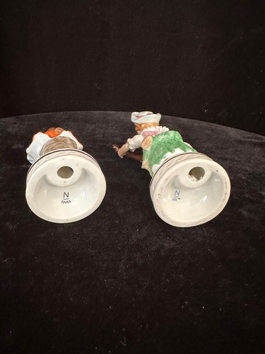 Pair of Antique Italian Victorian Porcelain Figures - Picture 4 of 9