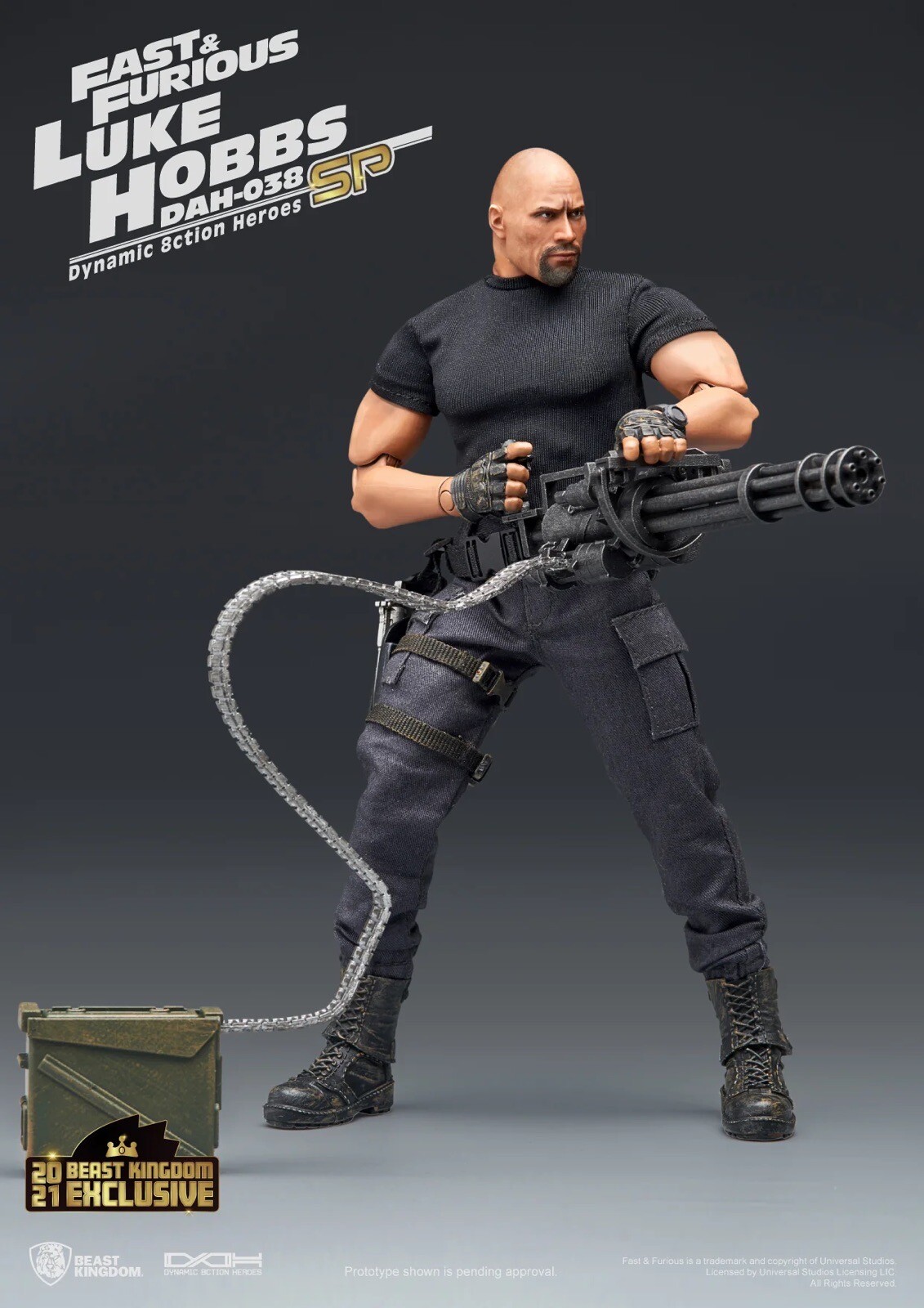 Figurine Luke Hobbs Fast & Furious Beast Kingdom pour décoration de bureau geek