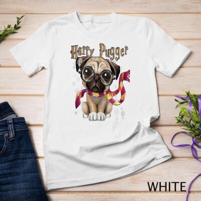 Puggy Potter magic wizard Pug Funny Pug Dog Perfect Gift Unisex