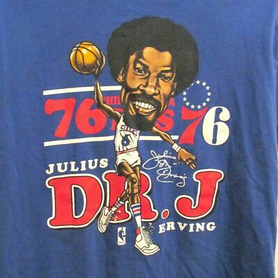 DR. J Julius Erving Men T-shirt blue Cotton Tee All Sizes JJ3800