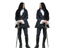 Gothic Mittelalter Punk Gehrock Jacke Mantel Vampir schwarz  M L XL XXL XXXL Neu