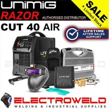 UNIMIG Razor Cut 40 Air Plasma Cutter, Goggles, Hood,SC80 Torch, U14001K PK11061