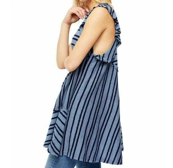 Vestido túnica suéter a rayas azul túnica Between The Lines Free People para mujer Foto 2 de 4