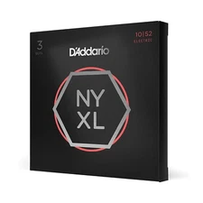3 Sets NYXL1052 Nickel Wound Electric Guitar Strings 10-52 D'Addario NYXL1052-3P