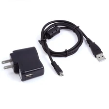 USB AC/DC Power Adapter Camera Battery Charger + PC Cord For Nikon Coolpix S9100