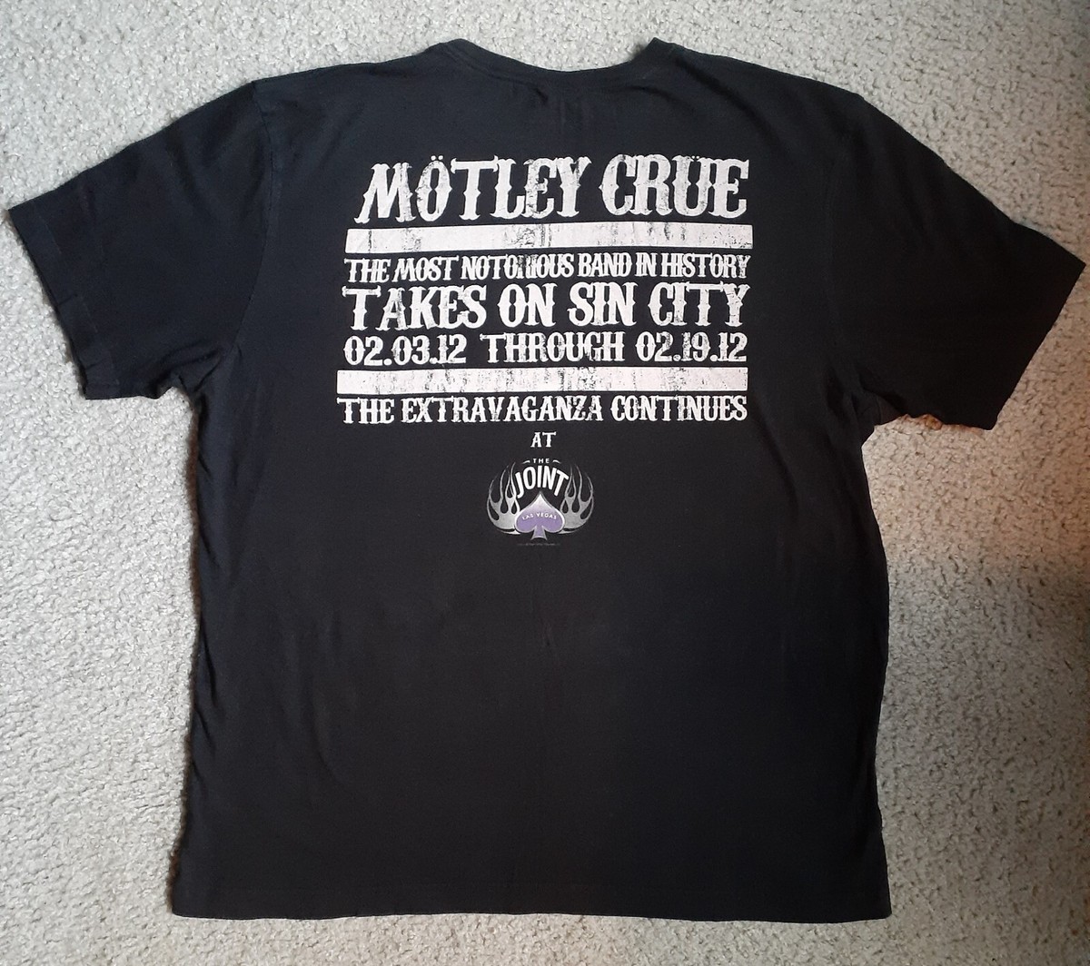 MOTLEY CRUE TAKE ON SIMCITY Tシャツ XXL MOTLEY CRUE CONCERT SHIRT MOTLEY CRUE TAKES ON SIN CITY XXL 2012