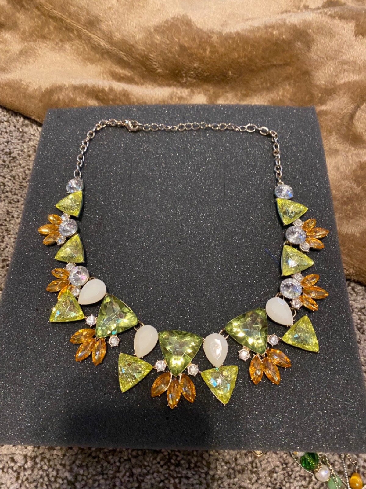 Rhinestone statement necklace with large gorgeous… - image 5