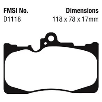 Pastillas de freno delanteras EBC DP41589R Yellowstuff para Lexus GS350 2007-2019 Foto 3 de 4