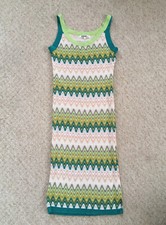 MISSON for Target Size S Uk 8/10 Mulitcoloured Knitted Zig Zag knee Dress VGC