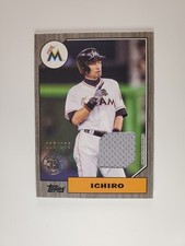 2022 Topps Series 2 87BR-I Ichiro Suzuki Black 1987 Game Used Bat Relic /199