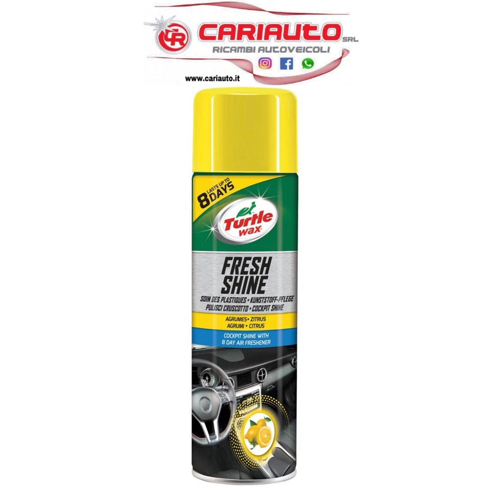 TURTLE WAX Lucida Cruscotto Profumato AGRUMI, con profumazione intensa 500ml