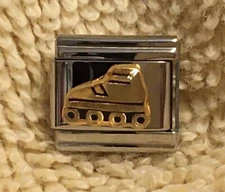 Roller Skates, rollerblades 9mm Italian Modular Link Charm for Bracelet