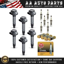 6 Ignition Coil & 6 NGK Platinum Spark Plug for Ford Edge Taurus Lincoln 3.5L