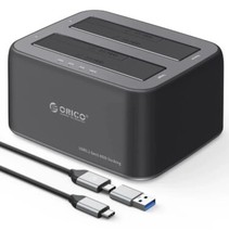 ORICO Hard Drive Docking Station with Offline Clone, Aluminum Alloy Dual Bay USB
